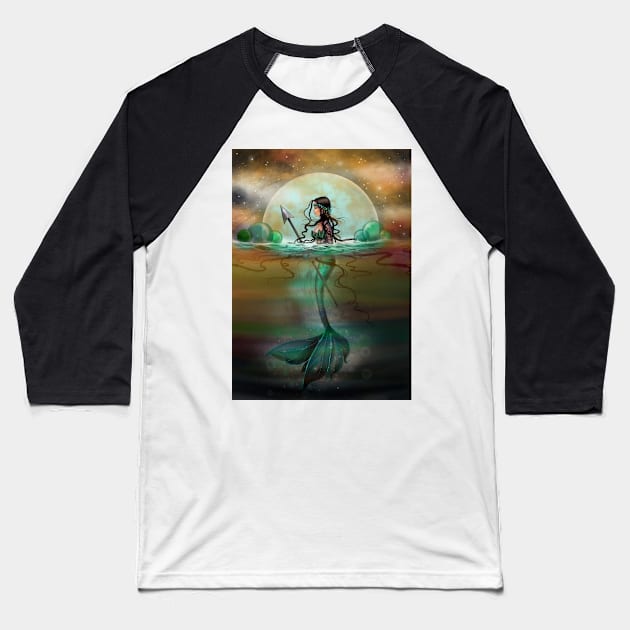 Mystic Sea Mermaid Fantasy Art by Molly Harrison Baseball T-Shirt by robmolily